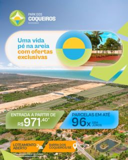 Loteamento Park dos Coqueiros – Lançamento na Barra dos Coqueiros