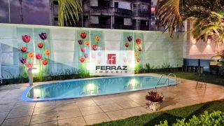 Apartamento aluguel uruaçu com 2 quartos, suíte com closet, sala dois ambientes, sala de tv, cozinha, area de serviço e banheiro social, piscina, salão de festas