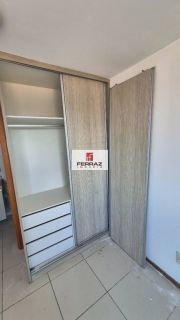 Apartamento aluguel lagoa nova, varanda, sala, cozinha americana, dois quartos uma suíte, armarios projetados, lazer, elevador, portaria 24h.