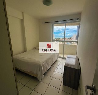 Apartamento aluguel mobiliado condomínio estrela do atlantico, andar alto, vista mar, sala, varanda, dois quartos, uma suíte, lazer completo, portaria 24h