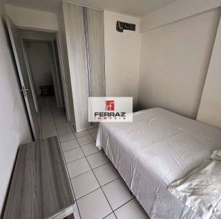 Apartamento aluguel mobiliado condomínio estrela do atlantico, andar alto, vista mar, sala, varanda, dois quartos, uma suíte, lazer completo, portaria 24h