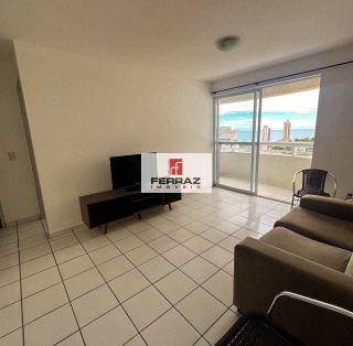 Apartamento aluguel mobiliado condomínio estrela do atlantico, andar alto, vista mar, sala, varanda, dois quartos, uma suíte, lazer completo, portaria 24h