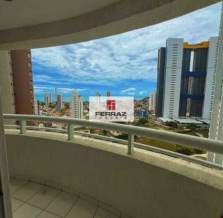 Apartamento aluguel mobiliado condomínio estrela do atlantico, andar alto, vista mar, sala, varanda, dois quartos, uma suíte, lazer completo, portaria 24h