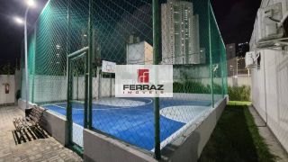 Apartamento para locação no bairro de Ponta Negra, sala com varanda, dois quartos, uma suíte, lazer, elevador, portaria 24h presencial