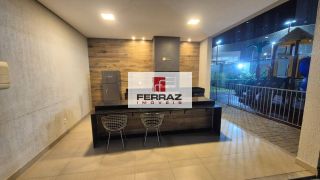 Apartamento para locação no bairro de Ponta Negra, sala com varanda, dois quartos, uma suíte, lazer, elevador, portaria 24h presencial