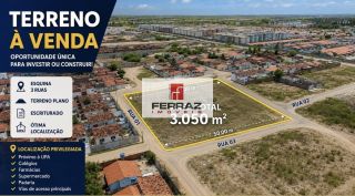 Venda/troca/permuta/aluga área em Parnamirim, cabeça de quadra, prox ao ct do américa e UBS, três ruas, plano