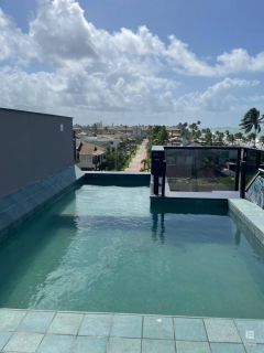 Flat 1 Quarto em Muro Alto, com Rooftop privativo e piscina com hidromassagem aquecida.