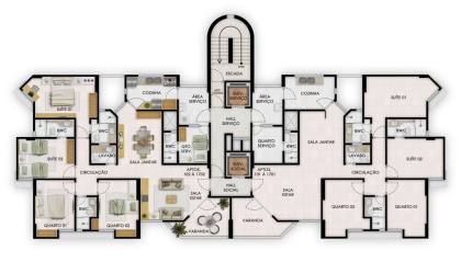 Apartamento 4 Quartos (2 Suítes), Espinheiro