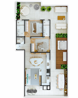 Apartamento Para Vender com 2 quartos 2 suítes no bairro Armação em Penha