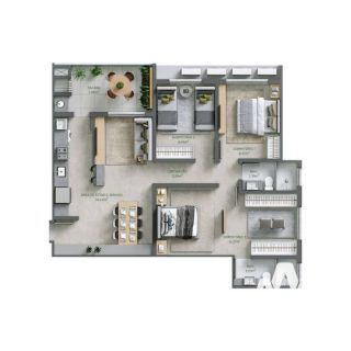 Apartamento em Condomínio Home Club