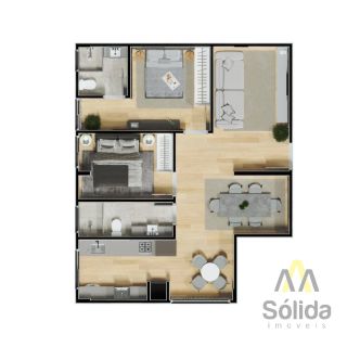 Apartamento Para Vender com 2 quartos 1 suítes no bairro Centro em Penha