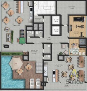 Apartamento Para Vender com 2 quartos 1 suítes no bairro Meia Praia em Navegantes