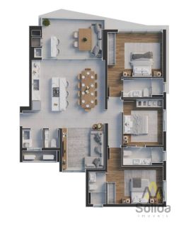 Apartamento Para Vender com 3 quartos 3 suítes no bairro Praia de Armação do Itapocorói em Penha