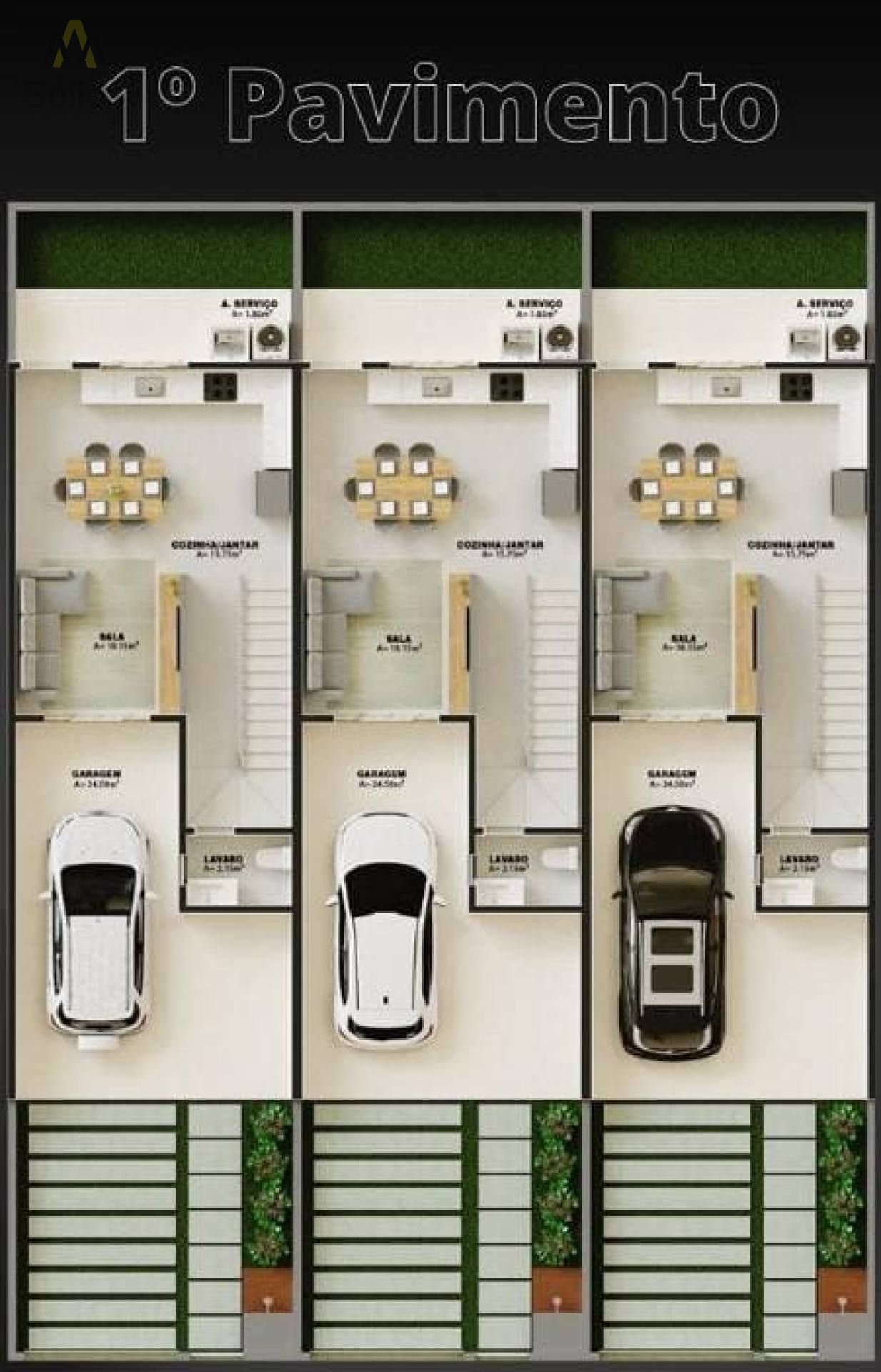 Triplex com área gourmet, 600 metros do mar, 180m2 1 suíte +2 dormitórios.