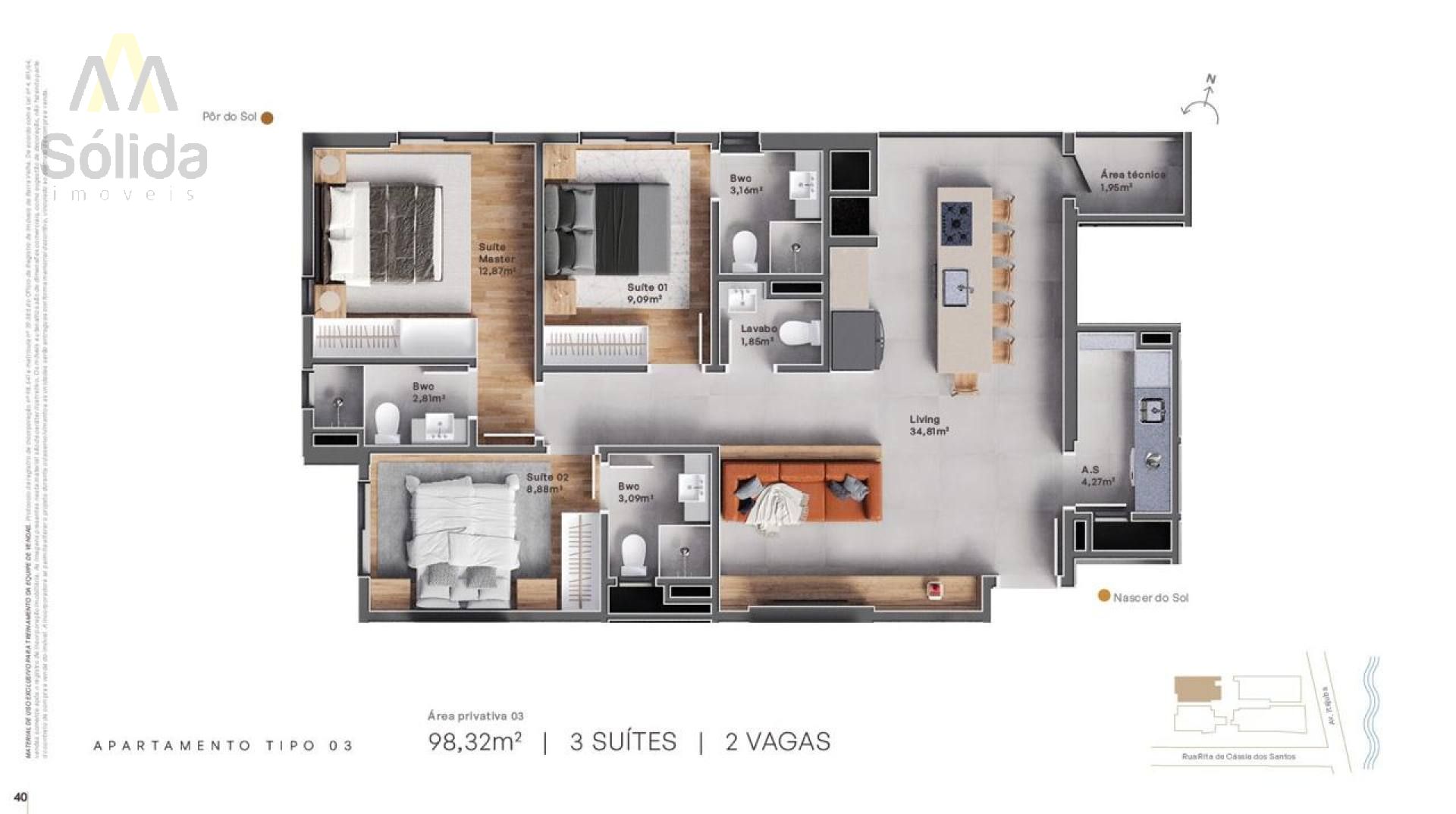 Apartamento Exclusivo 3 Suítes – Vista Mar | Unidade 1903 – Grant Vista – Barra Velha/SC