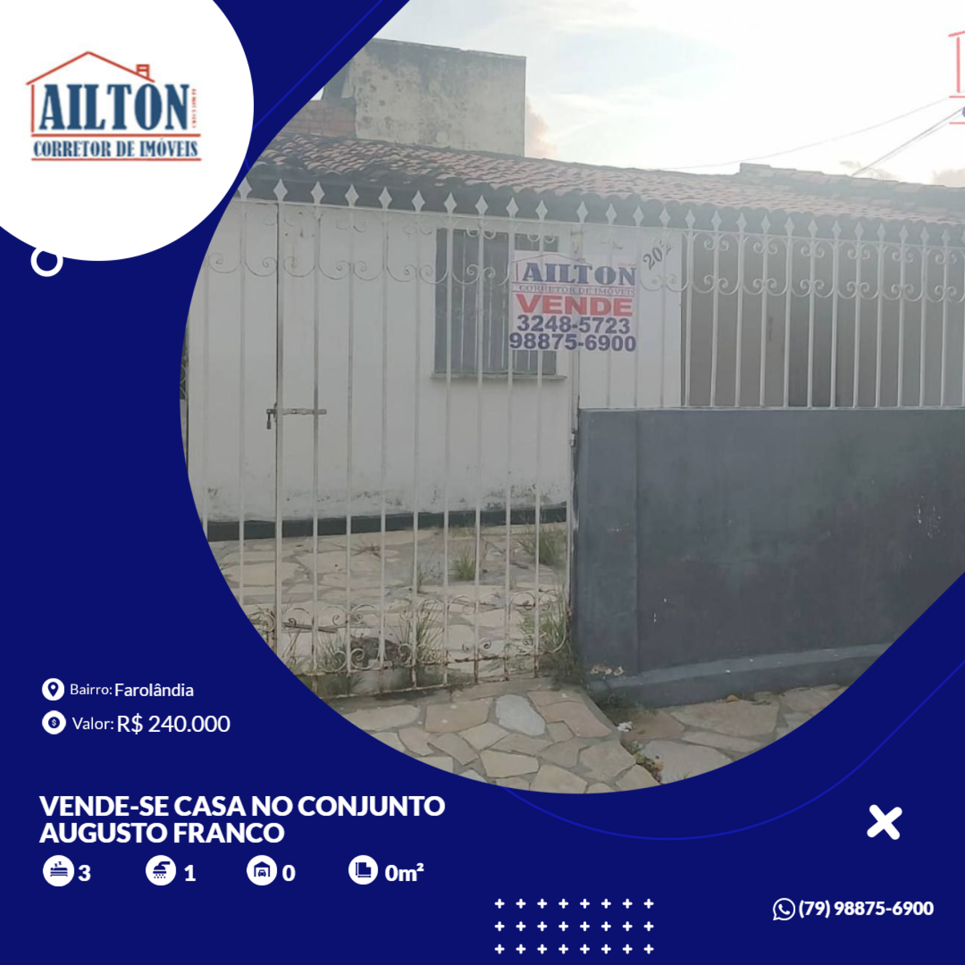 (VENDIDO)VENDE-SE CASA NO CONJUNTO AUGUSTO FRANCO