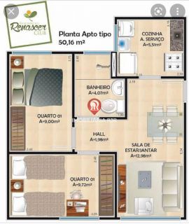 APARTAMENTO - BAIRRO VERDE LAR, ZONA LESTE