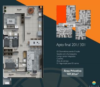 Sol e Mar Residencial -  Aprox. 50m da Praia