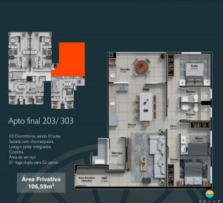 Sol e Mar Residencial -  Aprox. 50m da Praia