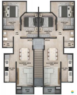 Apartamento Para Vender com 2 quartos no bairro Nossa Senhora de Fátima em Penha - SC. Ref. 337
