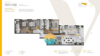 Viver de frente para o mar ganha outro significado no Vetter | Sunny Island. Apartamento com 122,8 m², face norte, ambientes amplos e uma vista incrível para o mar.