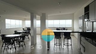 Apartamento mobiliado com ampla vista para o mar no Quilombo