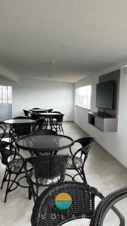Apartamento mobiliado com ampla vista para o mar no Quilombo