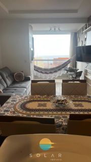Apartamento mobiliado com ampla vista para o mar no Quilombo