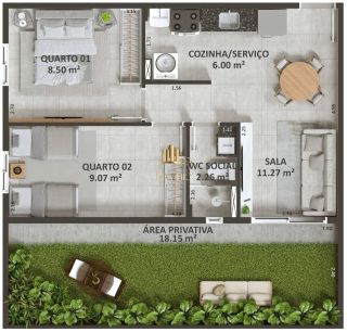 APARTAMENTO PORTAL SUDOESTE - VIVA ALPHA BELLAGIO