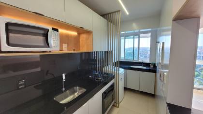 Flat TODO MOBILIADO para locação no Mandriani Home & Business