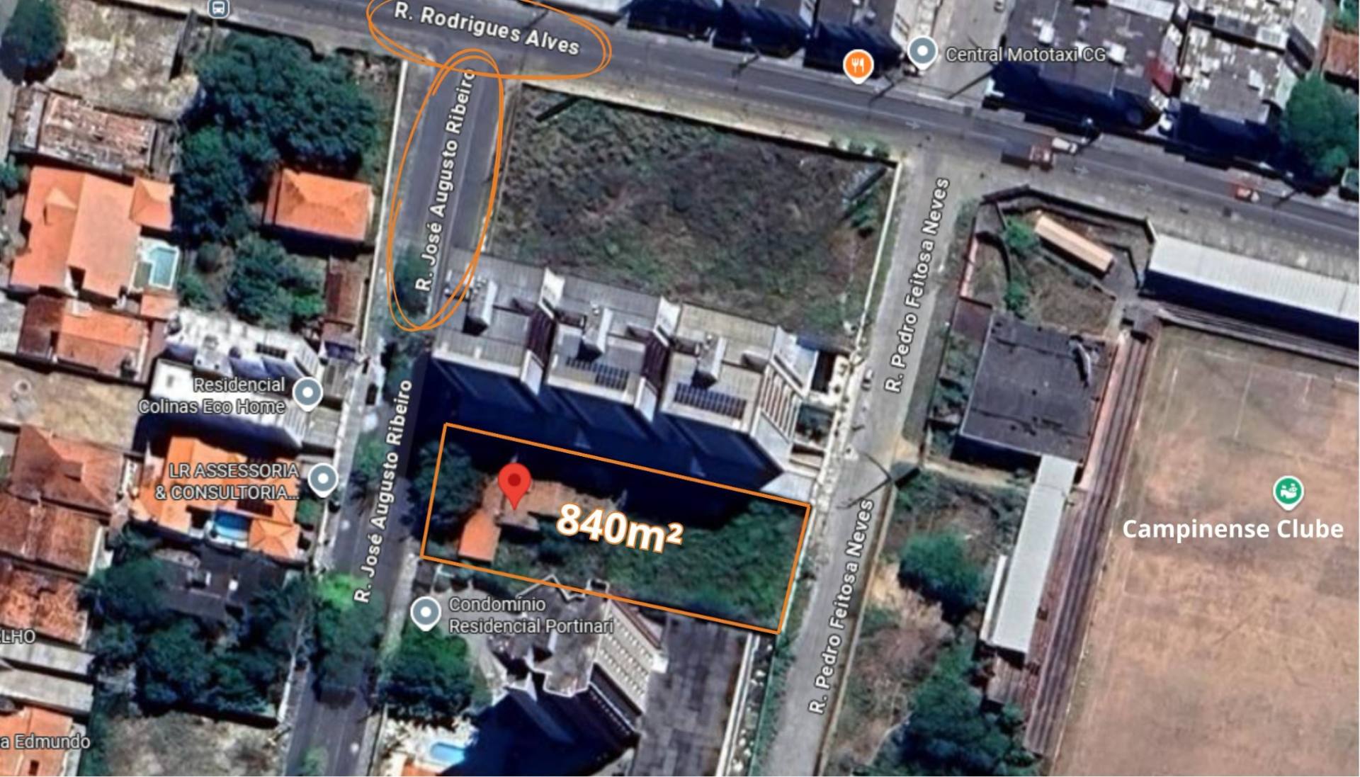 Terreno à venda no bairro Bela Vista, próximo a campo do Campinense Clube