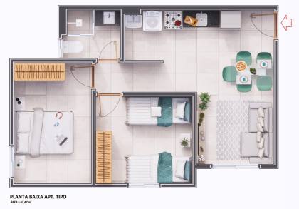 Apartamento à venda com 2 quartos no bairro Bento, em Campina Grande