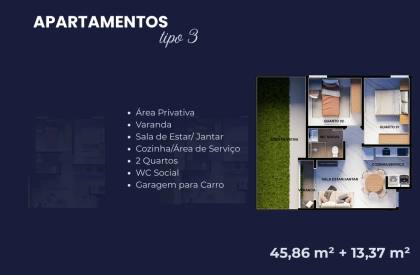 Apartamento à venda com 2 quartos e varanda no bairro Jardim Tavares em Campina Grande