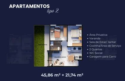 Apartamento à venda com 2 quartos e varanda no bairro Jardim Tavares em Campina Grande