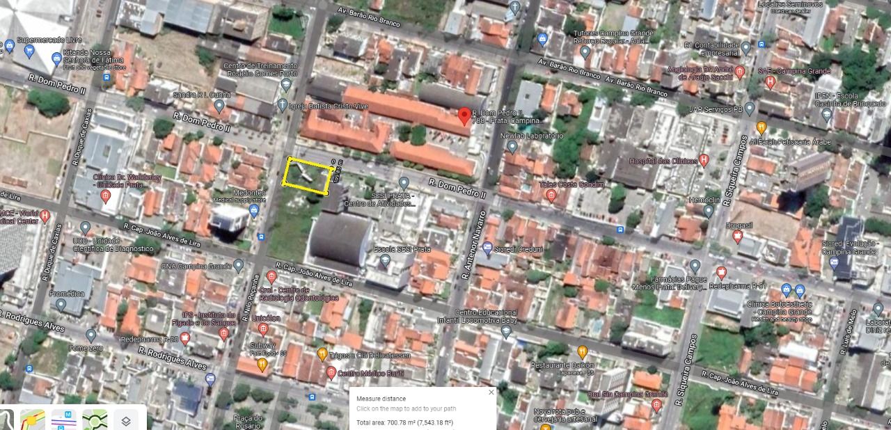 Terreno, 700 m² - venda por R$ 2.000.000 ou aluguel por R$ 15.000/mês - Prata - Campina Grande/PB