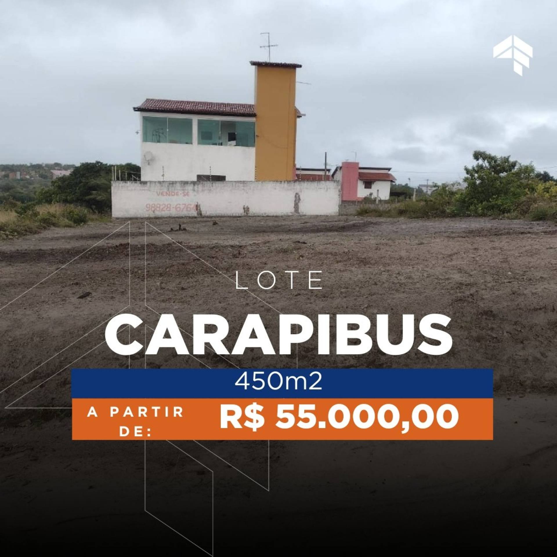 Lote à venda, 450m² por R$ 55.000,00 Carapibus - Conde/PB