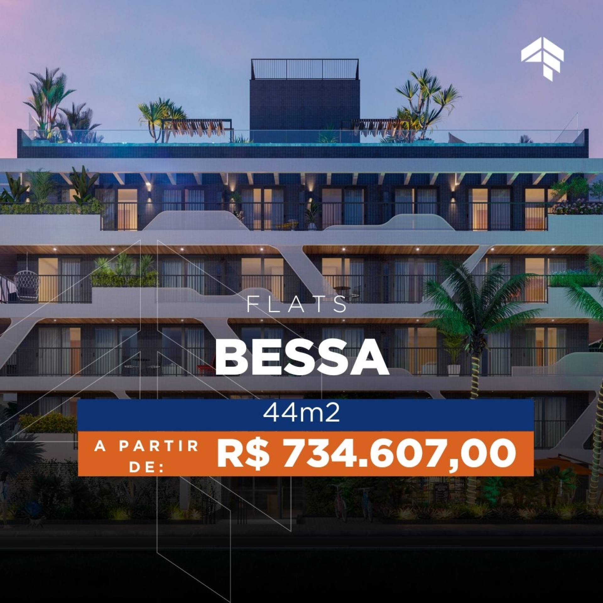 Apartamento Beira-Mar no bairro Bessa em João Pessoa