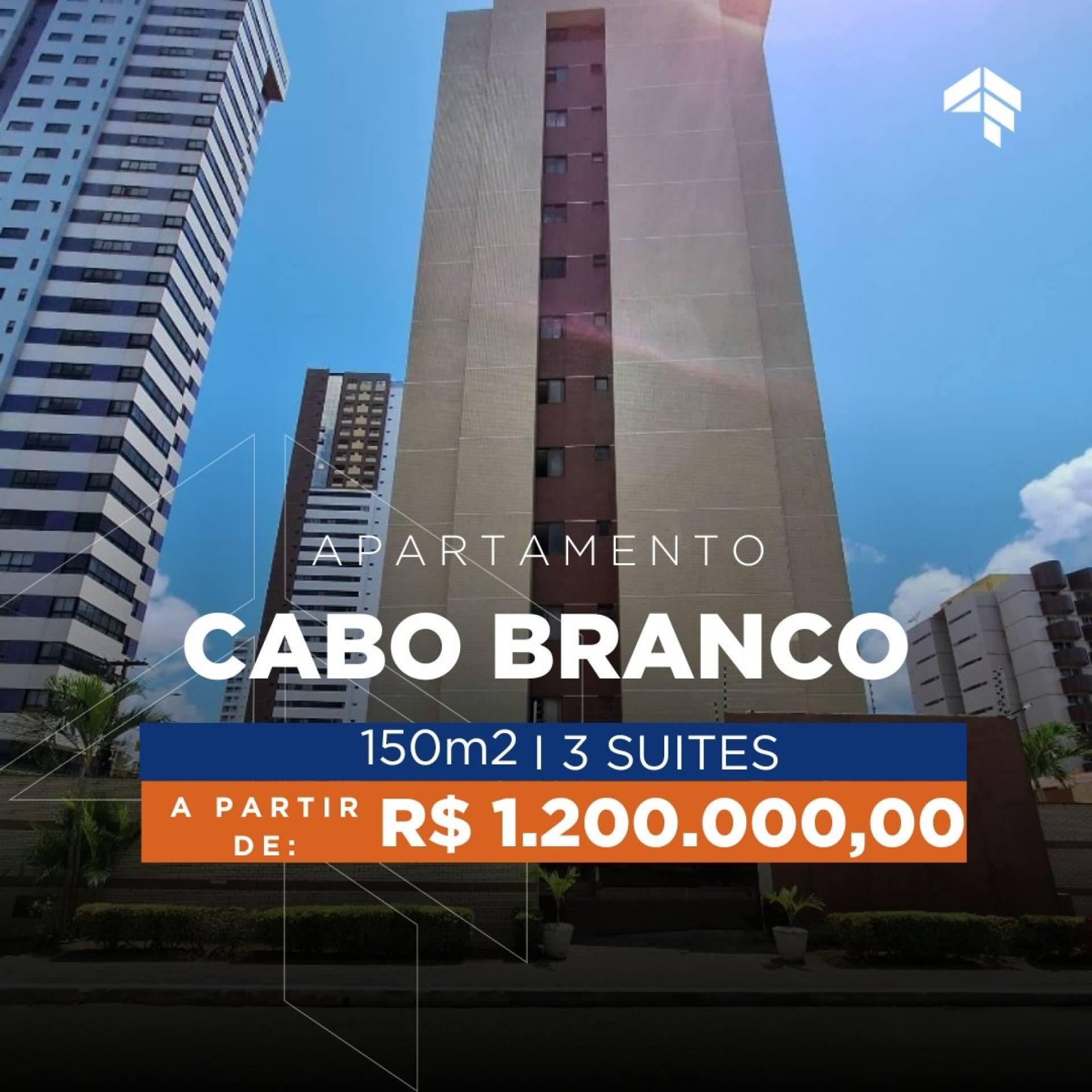 Apartamento Para Vender com 3 quartos 3 suítes no bairro Cabo Branco em João Pessoa