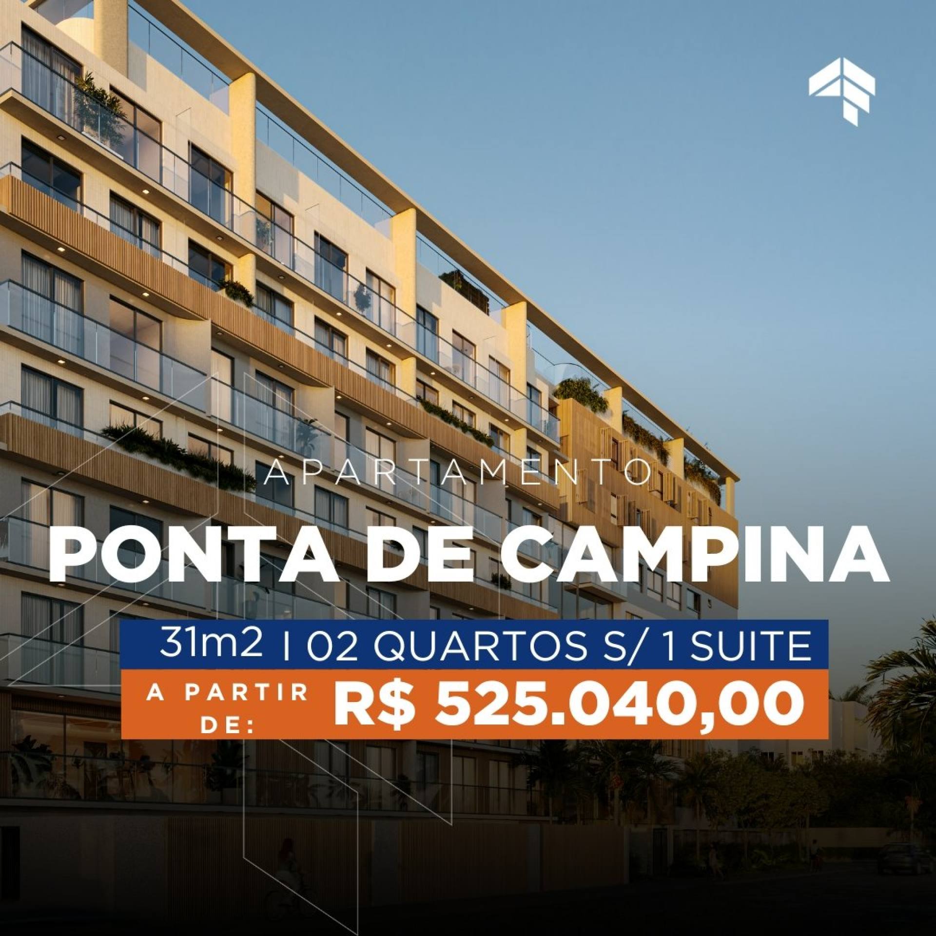 Apartamento Beira-mar Para Vender no bairro Ponta de Campina em Cabedelo