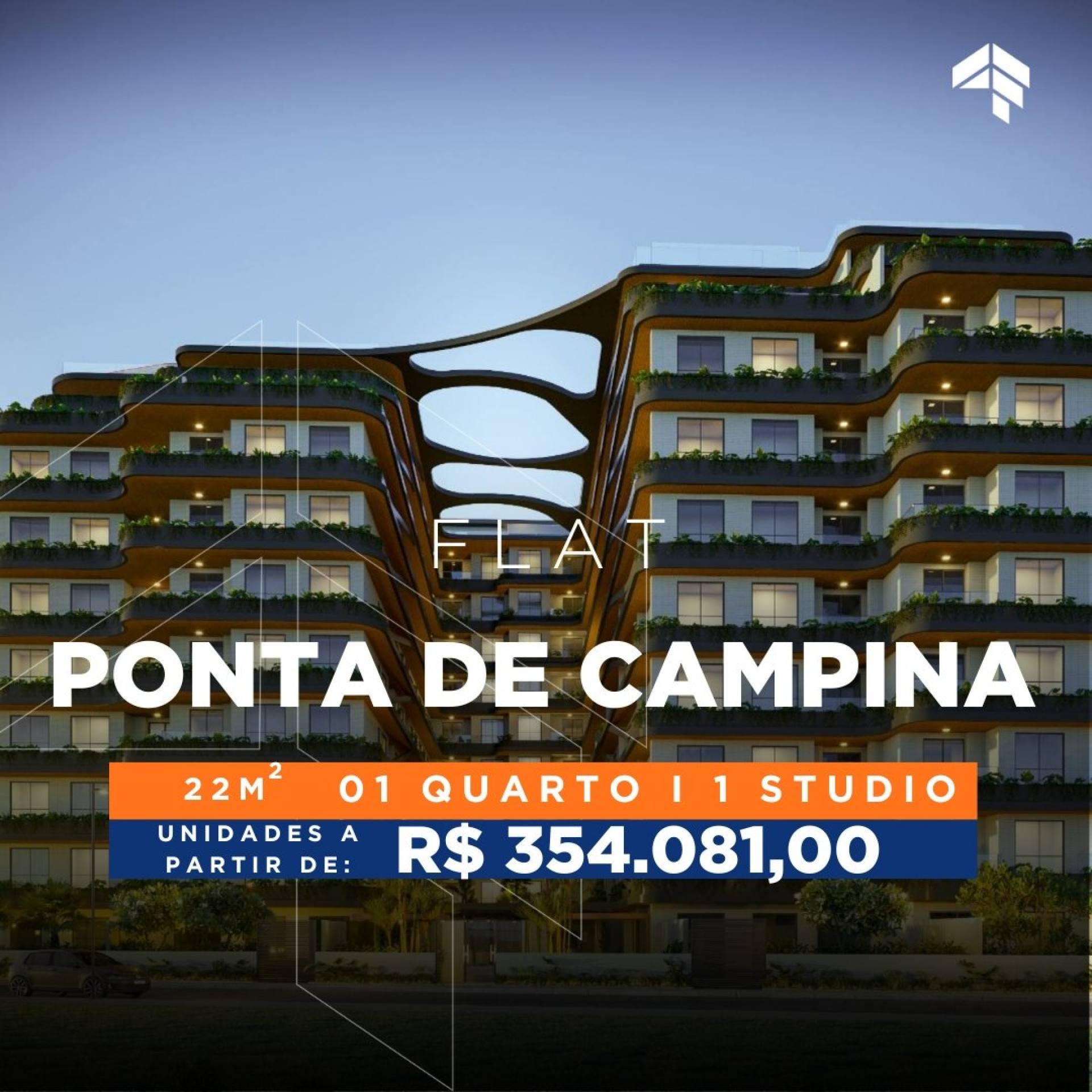 Studio Para Vender no bairro Ponta de Campina em Cabedelo