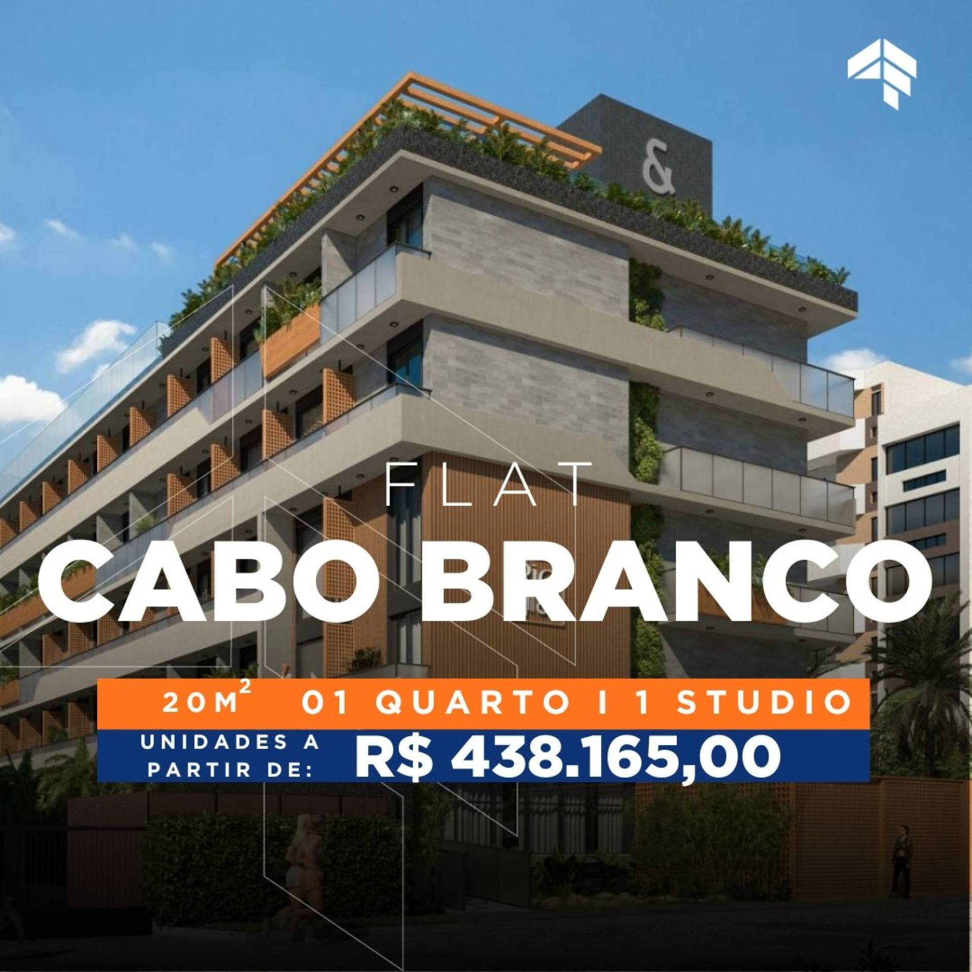 Studio Mobiliado Beira-Mar no bairro Cabo Branco em João Pessoa