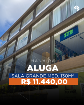 Sala/Loja Comercial com 130 m² Para Alugar no bairro Manaíra em João Pessoa