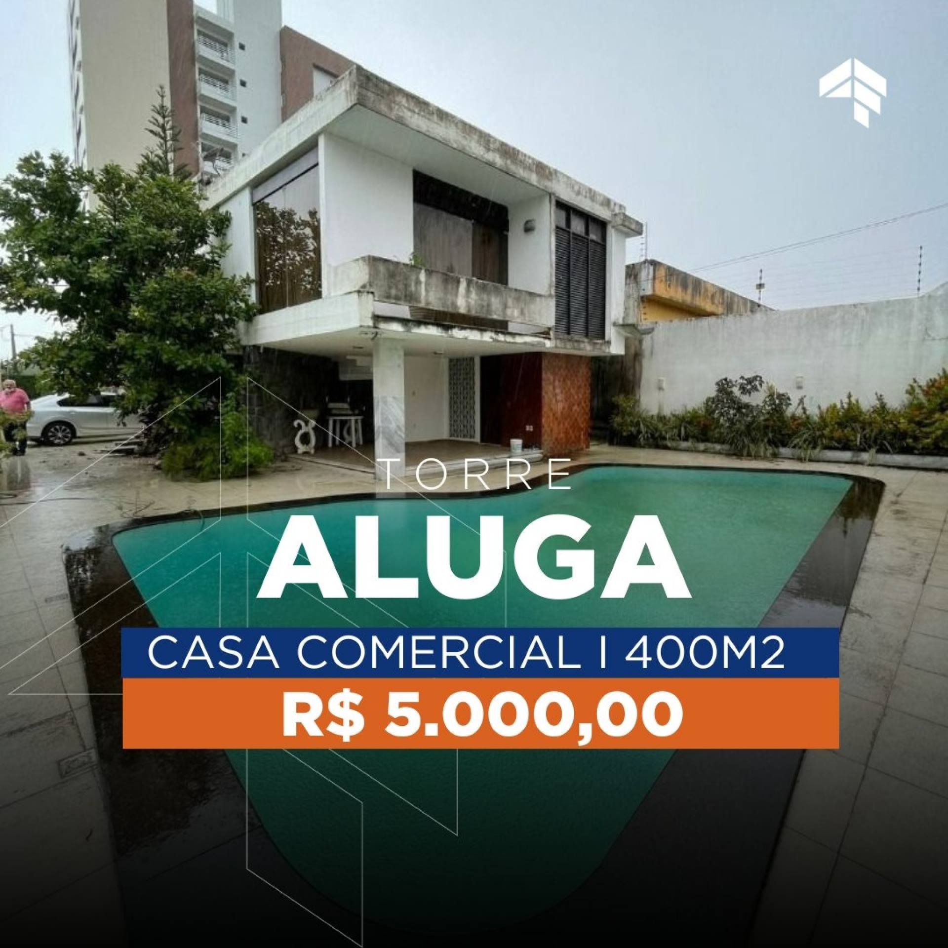 Alugue Casa Comercial com 400m² - por R$ 5.000 - Torre - João Pessoa/PB