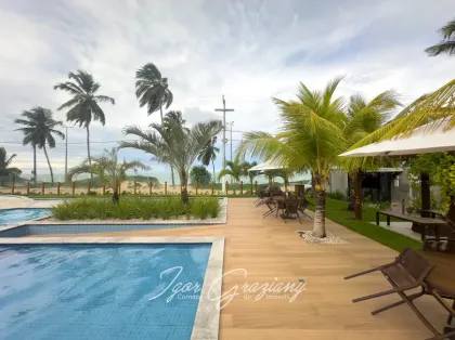 Para vender!  Pé na Areia, apartamento com 02 qtos s/01 suíte com lazer completo!