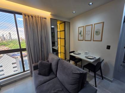 APTO C/ 1 QUARTO TODO MOBILIADO EM TAMBAU — Modernidade, Conforto e Localizacao Imbativel!