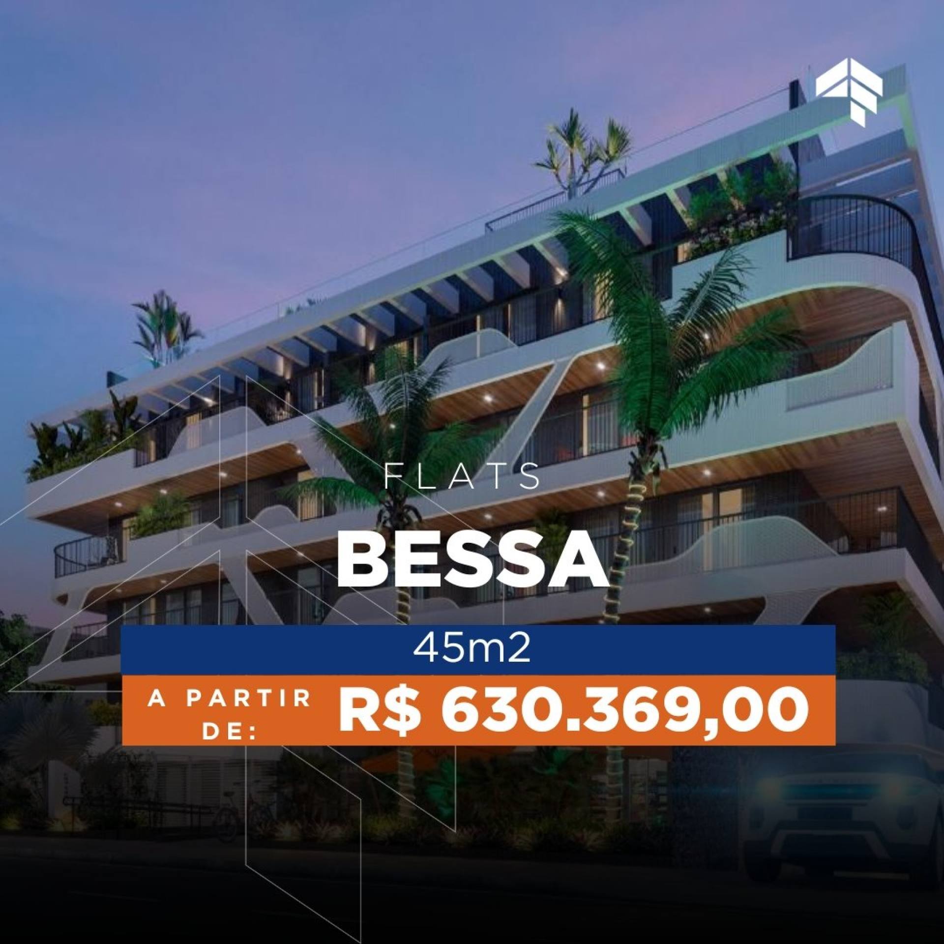 Apartamentos de 25 a 78m², o melhor beira mar pra você morar ou investir. Bessa, João Pessoa/PB
