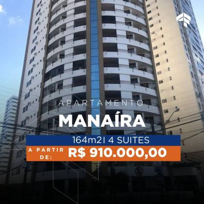 Apartamento com 4 Suítes à venda, 164 m² por R$ 1.020.500,00 - Manaíra - João Pessoa/PB