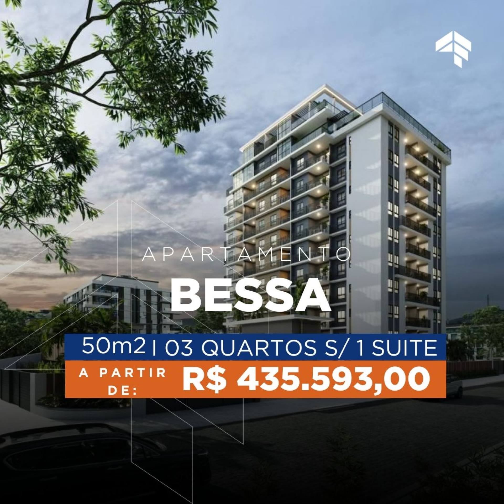 Apartamento com 2 e 3 Quartos à venda, 50 m² por R$ 435.593,07 - Bessa - João Pessoa/PB