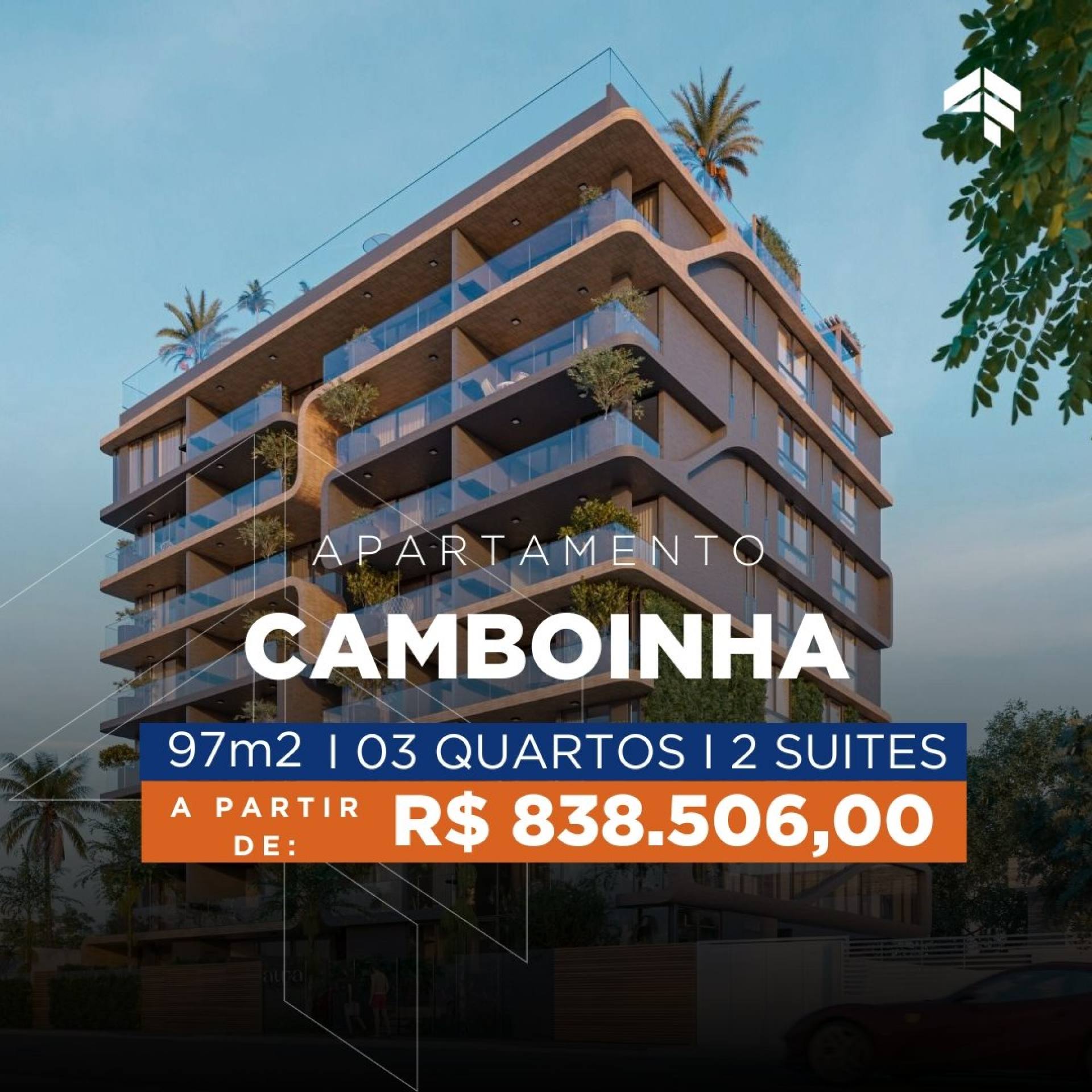 Apartamento com 3 e 4 Quartos à venda, 97 m² por R$ 838.506 - Camboinha - Cabedelo/PB