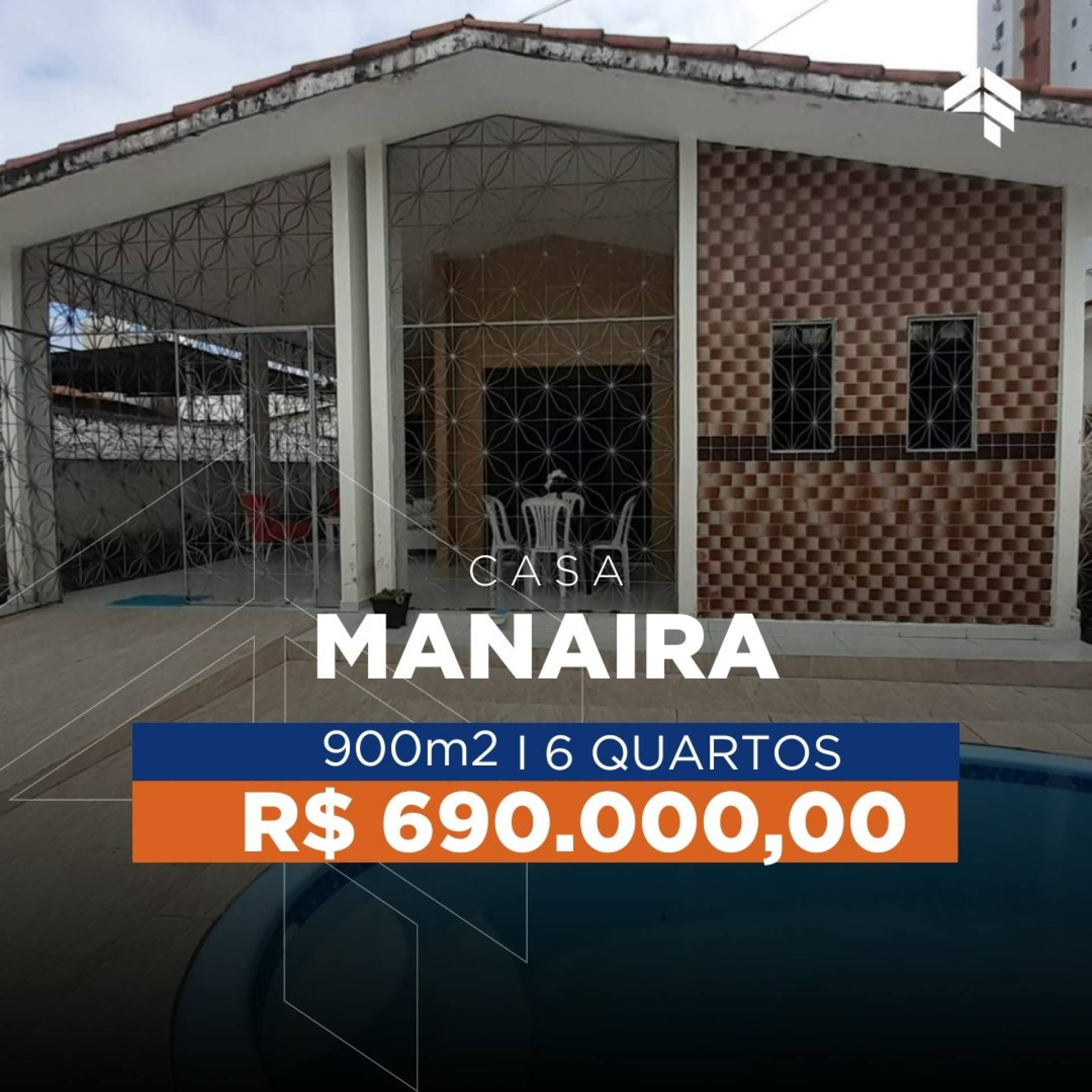 casa grande com 6 quartos em Manaira, Joao Pessoa/PB